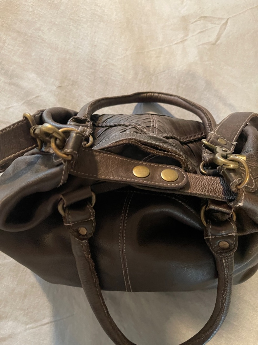 Amsterdam Heritage Leather Shoulder Bag with Top Handles - Picture 5 of 14